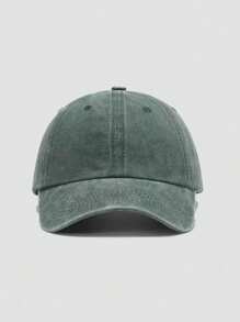 1 件男女通用纯色户外休闲时尚可调节复古水洗棒球帽，太阳帽适合日常外出、徒步旅行、度假