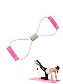 Benzi de rezistență pentru yoga cu 4 tuburi, pentru antrenament acasă - Cordon elastic pentru antrenament complet al corpului, sculptură abdominală, exerciții de vâslit și flexibilitate, echipament de fitness stivuibil pentru yoga și modelarea corpului, figura în opt, bandă de tracțiuni, aparat de exerciții pentru coapse, sală de sport, transpirație, Pilates.