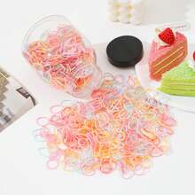 1000 piezas Scrunchies con estilo Y2K de lunares, lazos elásticos de tamaño mini, accesorios elegantes, versátiles, lindos y de moda para uso diario, casual, fiesta, viajes, adecuados para peinados, lavado de cara y baño, maquillaje, combinación de ropa, sujetadores de coleta, bandas elásticas para el cabello, diademas