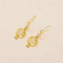 1 Pair Retro Pomegranate Pendant Earrings, Fashion Personalized Party Jewelry Gift For Women - Red - View 9