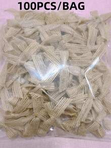（每包200个/100个/50个/20个/10个）亚麻蝴蝶结，适用于礼品包装装饰、发夹和头饰制作、蛋糕烘焙包装、鲜花包装、婚礼装饰、手工艺用品、服装配饰 - 亞麻色 - 查看 16
