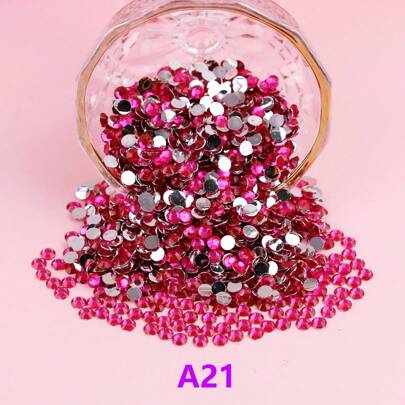 2Mm - 6Mm Resin Rhinestones Color Non Hotfix Flat Back Glue On Nail Gems Strass Glitter Bling Rhinestone Jelly Beads For Nail Art, Mugs, Bottles, Tumblers, Mobile ,Makeup Diy Accessories Nail Supplies Nails Nail Charms