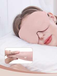 1 Piece 3d Contour Sleep Eye Mask, Lightweight And Comfortable, Ideal For Deep Sleep And Relaxation, Adjustable Soft Eye Mask, Suitable For Yoga, Travel And Daily Use,Eye Mask Cover For Sleeping With Elastic Strap,Shading Blindfold For Women And Men,Vacation Essentials, Mask,Travel Essentials,Eye Mask For Lashes,School,Back To School,Travel,Travel Essentials,Home Essentials,Eye Mask,Sleep Mask