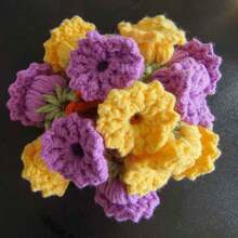 وردة الوادي المصنوعة يدويًا بالكروشيه، باقة الورد متعددة الأغراض حصيرة، حامل ساخن وسلة تخزين، وسادة أصيص الزهور الاصطناعية، مناسبة لحفل القهوة والشاي، حصيرة غير انزلاقية، حصيرة محبوكة متينة مقاومة للحرارة