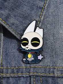 1pc Cartoon Funny Big Eye Monster Metal Brooch, Suitable For Daily And Festival Wear, Gift, Versatile For Clothes, Backpacks