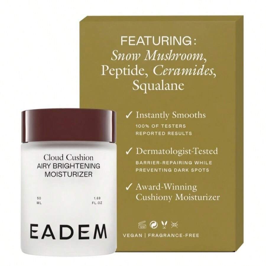 EADEM Cloud Cushion, Face Moisturizer Cream, Skin Care Ultra Repair Cream, Skin Barrier Repair, Hydrating Skincare Cleanser &Amp; Moisturizer With Peptides &Amp; Ceramides, Face Cleanser, 169 Oz - 白色 - 查看 1