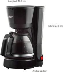 Cafetera de 5 tazas con filtro reutilizable, botón de encendido/apagado, función de pausa y servicio, ventana de agua, tamaño de tetera, negra - Modelo antiguo - Ver 6