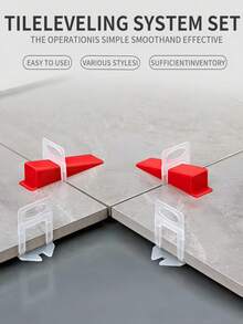 200/400 件 2 毫米垫片/瓷砖找平器、墙板 | 完美的瓷砖找平夹 | 适用于家庭（厨房、浴室、阳台、露台、石材和地砖安装工具 - 彩色 - 查看 9