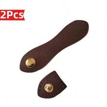 2/6/8Pcs Adjustable Snap Purse Locks - Faux Leather Sew-On Closures With Assorted Color Buttons For Handbags & Clutches