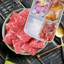 4/6-Compartment Reusable Food Prep Containers - Bento Lunch Box For Home, School, Work & Travel, Portion Control Food & Snack Containers, Adult Serving, Transparent,Reusable Vegetable Storage Box, Meal Preparation And Refrigerated Storage Box