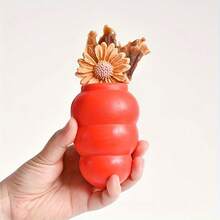 Medium Classic Dog Toy - Grab And Chew Toy Suitable For Medium Dogs, Stuffed With Treats, Asymmetrical Bounce To Extend Play Time, Durable Natural Rubber Material, Medium Dog Toy | Geometric Pattern Toy | Rubber Dog Toy