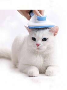 Peine para pulgas para gatos y perros, cepillo para eliminar el pelo suelto de las mascotas, con dientes largos y cortos de acero inoxidable para desenredar