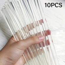 10/30/50pcs Crystal Clear Sealing Wax Sticks, Suitable For Glue Gun Sealing Wax Sticks, 0.7cm*20cm Sealing Wax Sticks, Applicable For Wedding Invitations, Cards, Envelopes, Handmade Cards, Packaging Cards