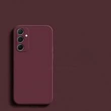 1 pieza Funda de teléfono delgada, de moda y de borde recto en color borgoña, diseñada para protección de cámara, con interior de microfibra suave y función amortiguadora de golpes, compatible con varios modelos de , OnePlus, Realme, Honor, Vivo, Apple desde el 6 hasta el 17