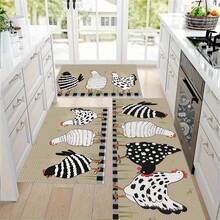 1/2/3pcs Anti-Fatigue Rooster Kitchen Rug Set, Chicken Pattern Carpet, Suitable For Kitchen Floor, Farmhouse Doormat, Waterproof Non-Slip Kitchen Mat And Rug, Kitchen Decor Bathroom Kitchen Decor Kitchen Rug - Multicolor - View 10