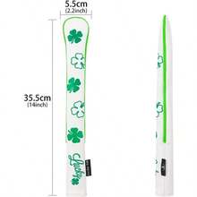 Golf Club Head Cover BIG TEET Golf Alignment Stick Covers Training Aid  Ol 2 Sticks Lucky  Pattern - White - View 5