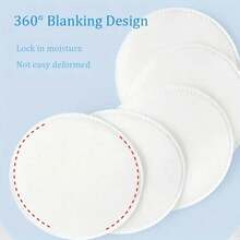 20/50/100片装优质化妆棉，适用于面部卸妆，低过敏性，不掉毛（包装可能有所不同） - 彩色 - 查看 7