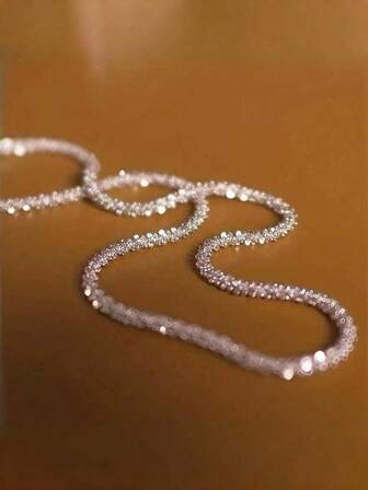 1pc Sparkling Men's And Women's Minimalist Chain Sky Star Necklace (18-24 Inches)