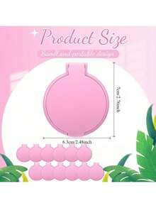 20 piezas Espejo de bolsillo mini rosa, pequeño regalo, espejo de maquillaje redondo mini suelto para mujeres, espejo portátil rosa, regalo de cumpleaños para mujer, regalo de novia, regalo de fiesta, maquillaje, barato, decoración de habitación, tocador, viaje, dormitorio, accesorios de maquillaje, espejo, espejo de tocador, mini espejo, espejo compacto, espejo pequeño, espejo de mano