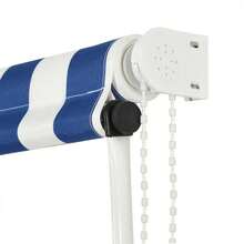 vidaXL Retractable Awning 118.1"X59.1" Blue And White - Xanh và trắng - Xem 6