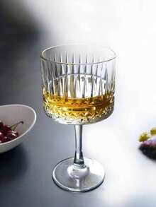 土耳其帕夏雕刻玻璃杯，钻石切割条纹工艺，高脚杯，香槟杯，冷饮杯，果汁杯，适合日常使用，厨房，餐厅，家庭聚会，派对，餐厅，适合作为礼物，节日礼物，生日礼物 - 無色 - 查看 1