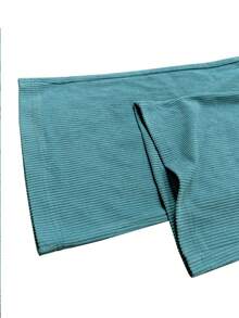 Hidkat Women's Corduroy Casual Straight Leg Pants, Solid Color Drawstring Vintage Pockets, Breathable & Comfortable, Suitable For Daily Activities, Autumn/Winter - Blue - View 8