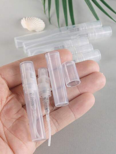 10 قطعة/مجموعة زجاجات رذاذ عطر بلاستيكية قابلة للتخلص منها بسعة 2مل/3مل/5مل، قوارير عينات عطرية صغيرة، حجم محمول للسفر