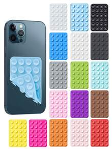 48-Piece Double-Sided Suction Cup Phone Stand, 24 Suction Cups On Each Side, Detachable Phone Stand, Waterproof And 360° Rotatable, Suitable For Bathroom Walls, Glass Mirrors, Dressing Tables, Various Smooth Walls, Not Suitable For Rough Walls, Compatible With All Mobile Phones And Mini Tablets Compatible With IPhone, Android Phone, Gift For Birthday, Family, Friends Phone Holder Phone Accessories