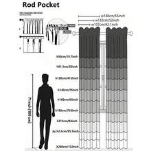 1件装现代简约薄纱窗帘，适用于客厅；绿色薄纱窗帘，适用于卧室；防尘隐私薄纱窗帘；可机洗；易于安装 - 綠色 - 查看 2
