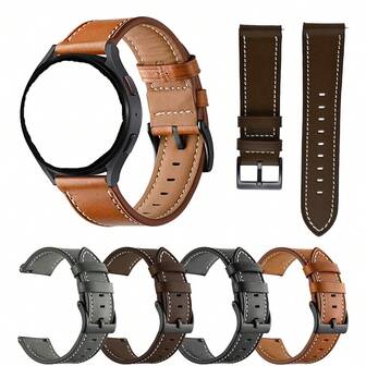 22mm Synthetic Leather Strap,Suitable For Garmin Venu 2/3,Vivoactive 4,Forerunner 570/745/255/265,For Watch 3/4,GT5/4/3/2 Pro,4/3 Pro,For Watch S4/3/2/1,For Amazfit GTR 4/3/3 Pro,Business Casual Style Watchband.