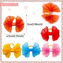 5/10/20/30pcs Cute Solid Color Bowknot Pet Supplies Fashion Pet Dog, Small Dog Accessories, Colorful Bowknot Pet Dog Hair Accessories, Random Style
