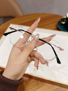 1 Stück Dekorative Nicht-Rezept Brille im Retro-Stil für Damen, geeignet für tägliche Outfit-Kombinationen, Büro, Lesen, Lässig