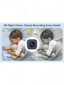 200mAh Mini kabellose WLAN Sicherheitskamera mit Nachtsicht, Nanny/Haustier/Baby Monitor für Zuhause, Tür, Zimmer, Smart Home Gerät, WLAN erforderlich