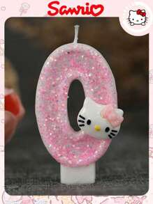 Sanrio شمعة عيد الميلاد بشخصية كرتونية من ساتريو قطعة واحدة، شمعة رقم هيلو كيتي، شمعة ديكور كيك ثلاثية الأبعاد أنيقة، شمعة ديكور كيك زهري أنثوي، شمعة عشاء مميزة وجميلة، شمعة ديكور كيك عيد الحب، هدية تخرج شمعة ديكور كيك