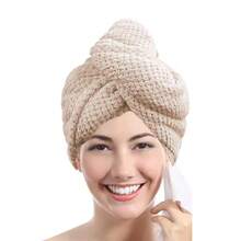 1pc Coral Fleece Pineapple Textured Hair Drying Towel, Thick & Long, Quick Dry, Absorbent, With Elastic Band, Shower Cap