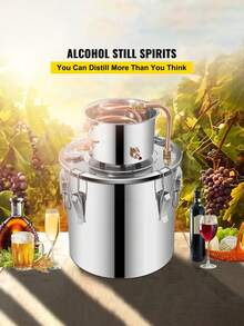 Alambic Distiller Alcohol Moonshine 5 Gal DIY Still Stainless Steel Copper Home Brew Water Wine Essential Oil Brewing Kit, Halloween And Christmas Party Supplies - 彩色 - 查看 3