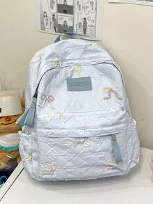 Modny, wszechstronny plecak na ramię, plecak rekreacyjny o dużej pojemności, modny, prosty plecak studencki, plecak podróżny, odpowiedni dla dziewcząt do codziennego użytku, szkoły i do użytku codziennego. - Wielokolorowe - Zobacz 13