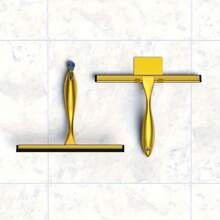 1 件，带钩的手持淋浴刮水器，玻璃刮水器，家用清洁刮水器，窗户刮水器，除水刮刀，适用于淋浴门、浴室、窗户和汽车玻璃、清洁用品、清洁工具、厨房、浴室、家居、家居用品