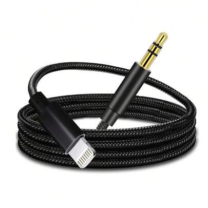 1-2 Packs Aux Cord Compatible With IPhone, Lightning To 3.5 Mm AUX Cable For Car Stereo, Speaker, Headphone, Auxiliary Audio Jack Cable Compatible With IPhone 14 13 12 11 XS XR X 8 7 SE, 3.3FT