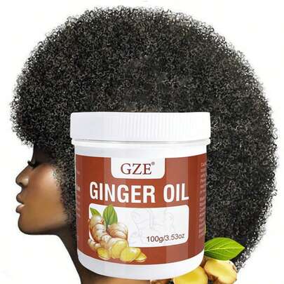 زيت جوهري لتقوية الشعر وعنايته، سيروم الشعر بالزنجبيل ، جوهر الشعر الصحي من الجذور إلى الأطراف بمكون الكركم