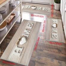 1 Piece Of 3D Heart-Shaped Printed Kitchen Mat, Sweet Holiday Carpet, Daily Decorative Floor Mat, Washable Carpet, Silicone Bottom Soft Crystal Suede Leather, Beautiful, Non Slip, Comfortable, Suitable For Dining Rooms, Living Rooms