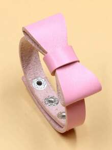 1 pieza Pulsera de mujer minimalista de la serie rosa de piel de PU, adecuada para uso casual y formal, idea de regalo duradera y cómoda, accesorio encantador - Rosa - Ver 8