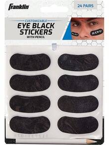 Franklin Sports Calcomanías Negras para  Ojos, Personalizables con lápiz - Negro - Ver 4