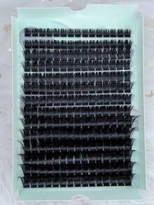 280 piezas de pestañas postizas gruesas con rizo DD, racimos de pestañas esponjosas de volumen dramático, 10-16 mm, para principiantes - Negro - Ver 3