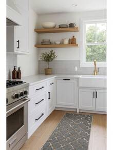 Modern Patterned Area Rug – Multiple Colors, Soft, Washable & Non-Slip Carpet For Home (Made In Turkey) - Dark Grey - View 4