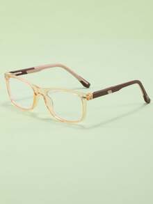 1 pièce Lunettes carrées simples à verres transparents pour enfants, convenant aux tenues saisonnières, à la protection oculaire quotidienne, aux activités extérieures, élégantes et polyvalentes, pour la lecture à la maison - Multicolore - Voir 17
