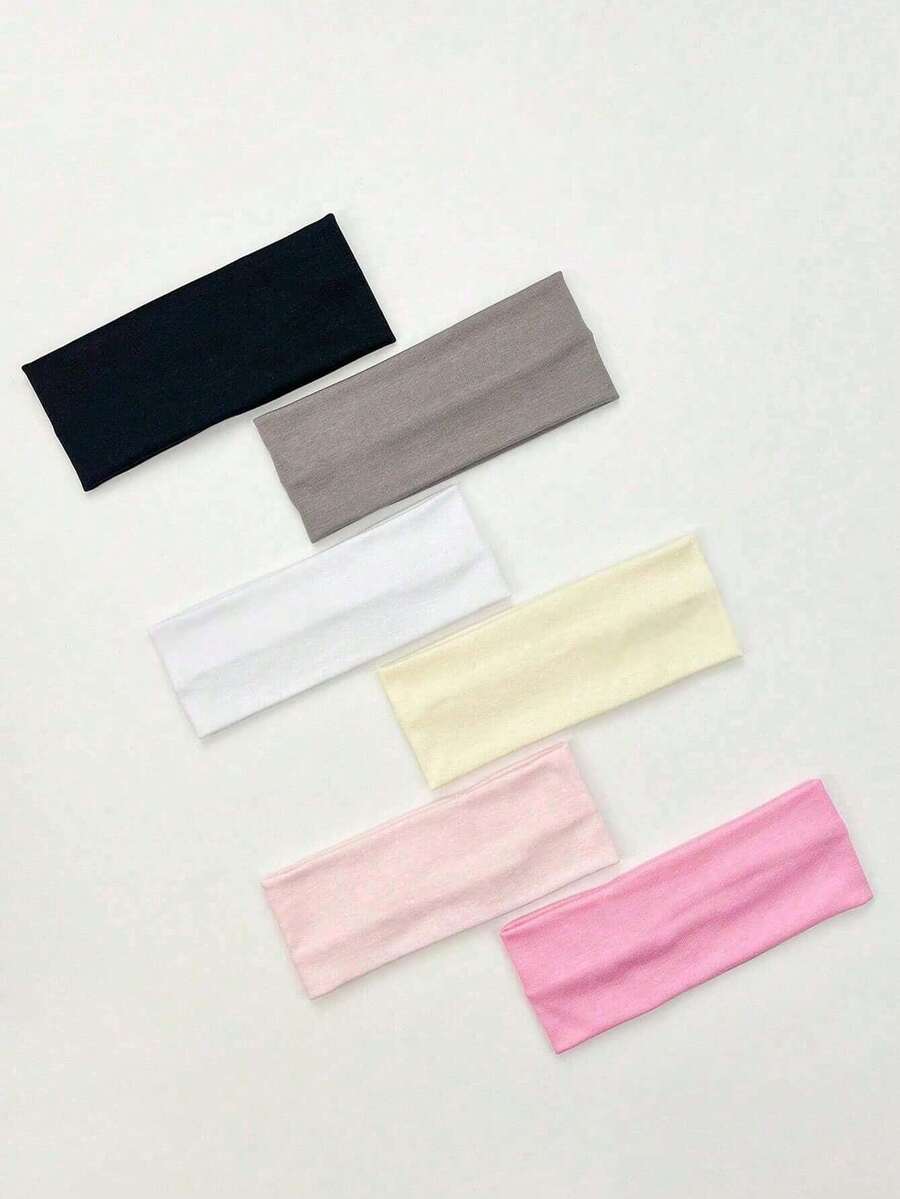 6pcs/10pcs Set Multicolor Fabric Fashion Headbands, Versatile For Daily Wear Hair Accessories Workout Hair Bands Yoga Sweatband Autumn Winter Head Scarf Fall Head Band For Vacation Outfits Woman - Multicolor - View 1