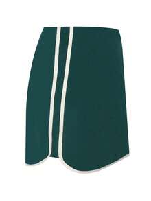 Fisoew High Waist Tummy Control Workout Skort With Built In Shorts Hidden Pockets Breathable Stretchy Yoga Tennis Skirt For Running Gym Peach Booty Fitness Outfit - 綠色 - 查看 2