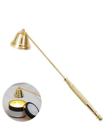 1PC Shine Gold Black Candle Snuffer Stainless SteelCandle Tools Accessories Candle Buffer Wax Candle Extinguisher With Handle Candlestick Candle Wicks Flame For Candle Lovers, Gift, Everyday Use, Putting Out Extinguish Candle Wicks Flame Safely Sweet Water Decor Black Candle Snuffer