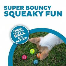 Outward Hound Squeaker Ballz, Interactive Dog Toy, Squeaky Tennis Ball, Durable Dog Toy For Fetch, Multi-Pack Of 4, Medium-952868 - MultiTennisBalls - Xem 3